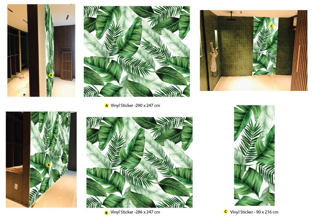 Client planning sheet showing Padel Club wall surfaces A to C and their dimensions
